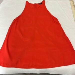 TopShop Sleeveless Swing Blouse‎ Womens Size 2 Orange Lightweight